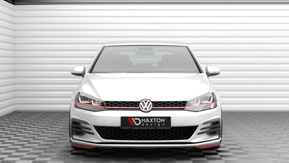 Maxton Front Ansatz für Seite Volkswagen Golf GTI Mk7 Facelift schwarz Hochglanz