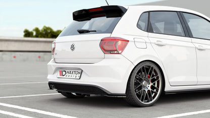 Maxton Mittlerer Diffusor Heck Ansatz DTM Look für VW Polo 6 GTI Mk6 schwarz Hochglanz