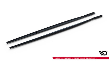 Maxton Seitenschweller Ansatz für V.5 BMW 1er M-Paket / M140i F20 Facelift schwarz Hochglanz