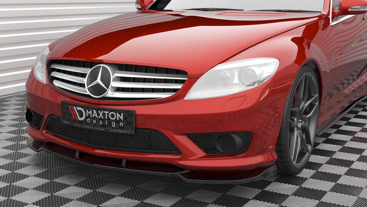 Maxton Front Ansatz V.2 für Mercedes-Benz CL 63 AMG C216 schwarz Hochglanz