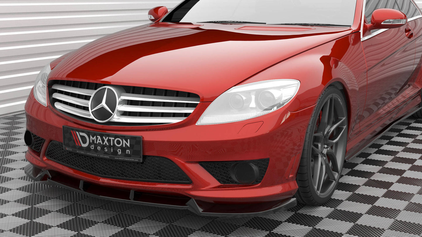 Maxton Front Ansatz V.1 für Mercedes-Benz CL 63 AMG C216 schwarz Hochglanz