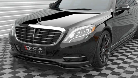 Maxton Front Ansatz V.1 für Mercedes-Benz S W222 schwarz Hochglanz