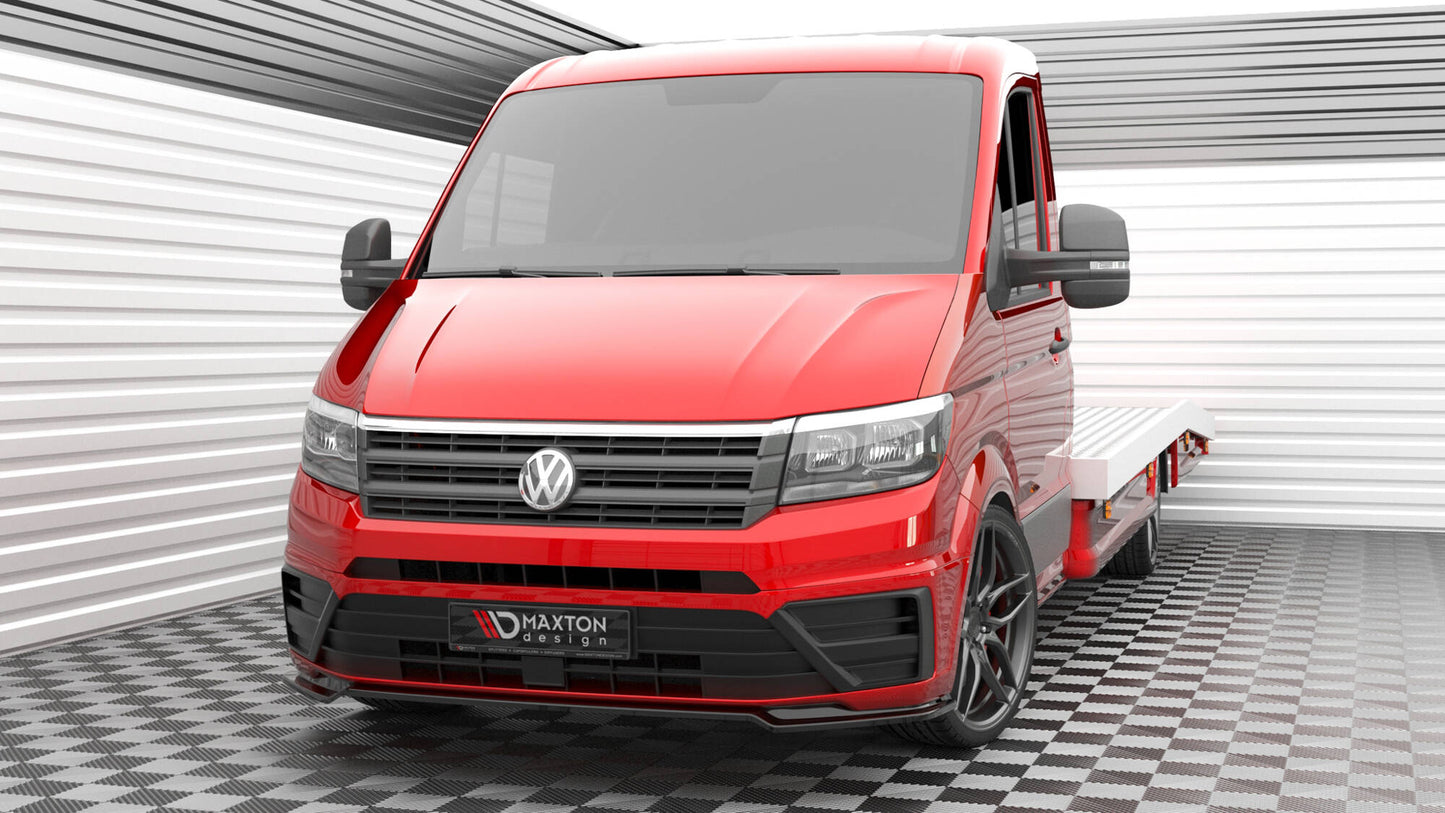 Maxton Front Ansatz V.2 für Volkswagen Crafter Mk2 schwarz Hochglanz