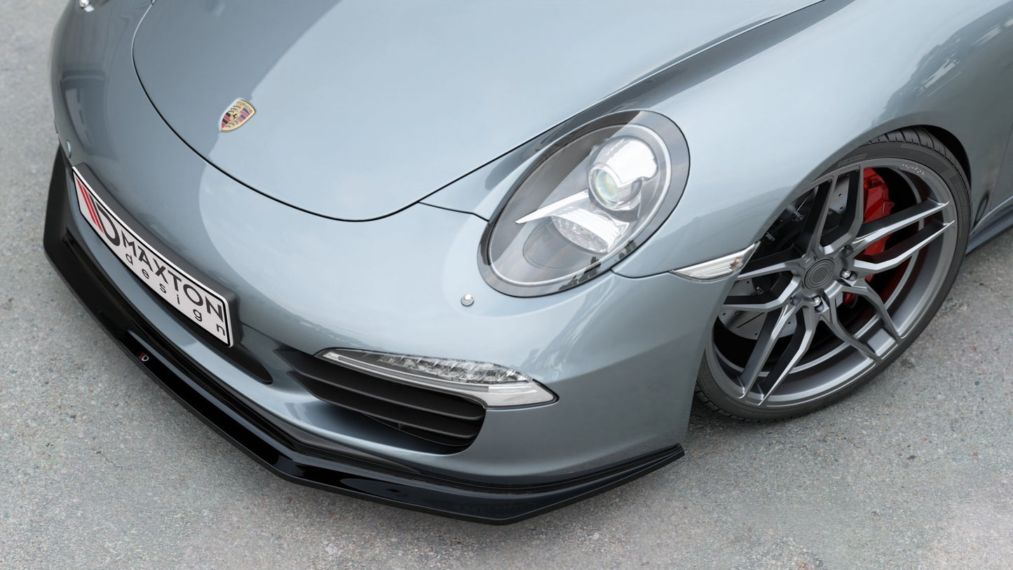 Maxton Front Ansatz V.1 für Porsche 911 Carrera 991 schwarz Hochglanz