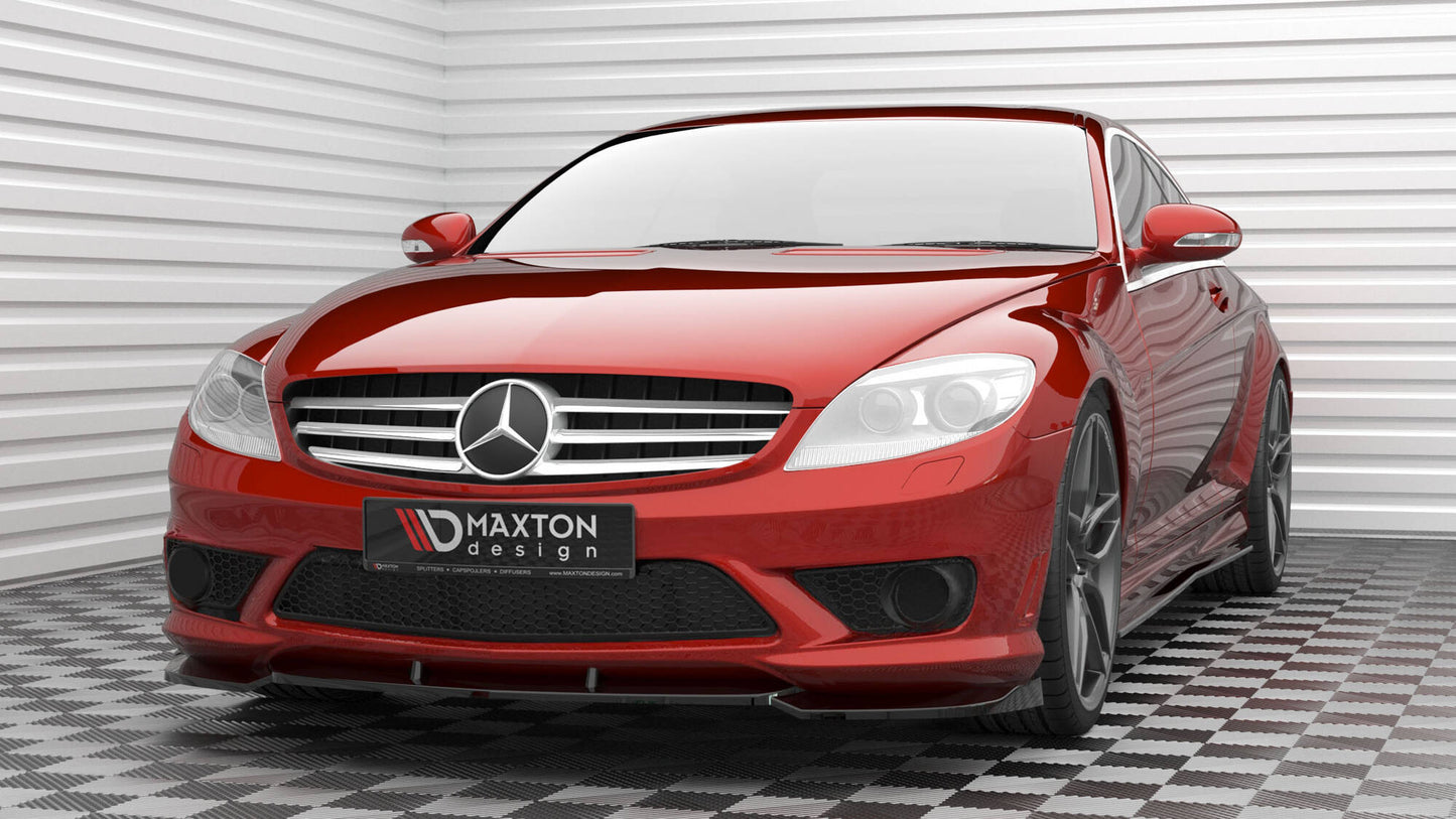 Maxton Front Ansatz V.2 für Mercedes-Benz CL 63 AMG C216 schwarz Hochglanz