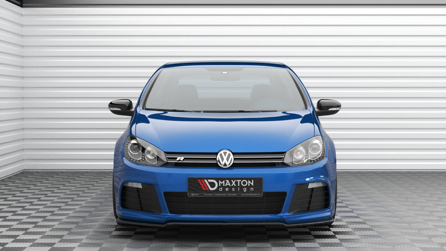 Maxton Front Ansatz V.2 für Volkswagen Golf R Mk6 schwarz Hochglanz