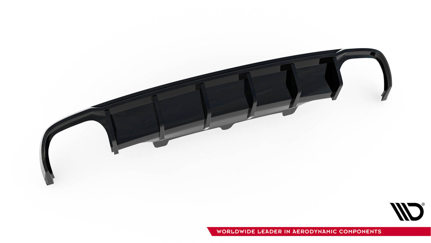 Maxton Diffusor Heck Ansatz für Audi A6 Avant C7 (Version mit Doppelauspuff auf beiden Seiten)