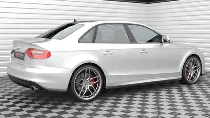 Maxton Mittlerer Diffusor Heck Ansatz für Audi A4 S-Line B8 Facelift schwarz Hochglanz