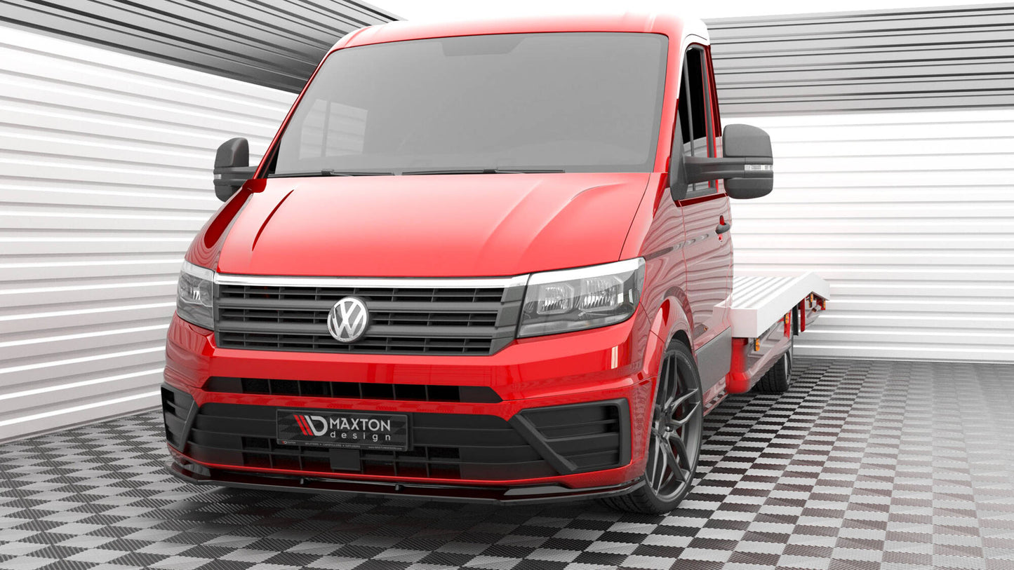 Maxton Front Ansatz V.1 für Volkswagen Crafter Mk2 schwarz Hochglanz