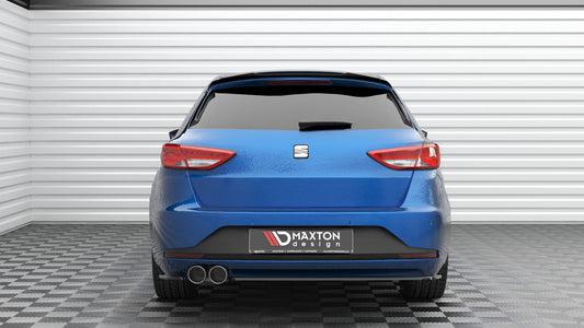 Maxton Heck Ansatz Flaps Diffusor V.3 für Seat Leon FR Sportstourer Mk3 schwarz Hochglanz