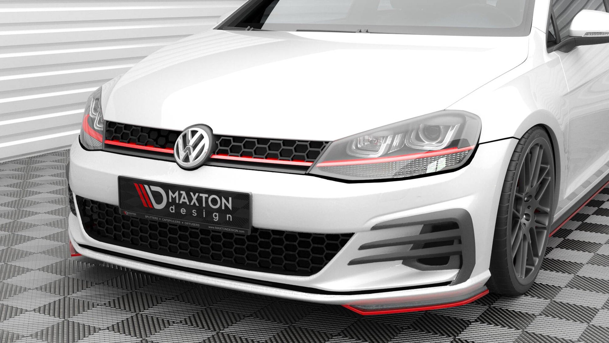 Maxton Front Ansatz für Seite Volkswagen Golf GTI Mk7 Facelift