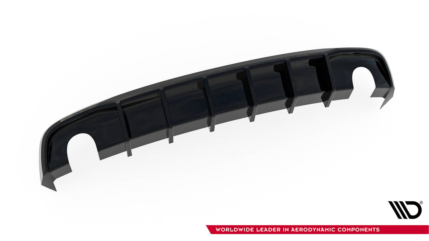Maxton Diffusor Heck Ansatz für Audi A5 S-Line Coupe / Sportback 8T Facelift (Version mit Einzelauspuff auf beiden Seiten)