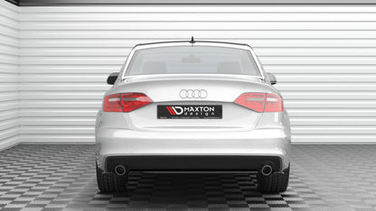 Maxton Mittlerer Diffusor Heck Ansatz für Audi A4 S-Line B8 Facelift schwarz Hochglanz