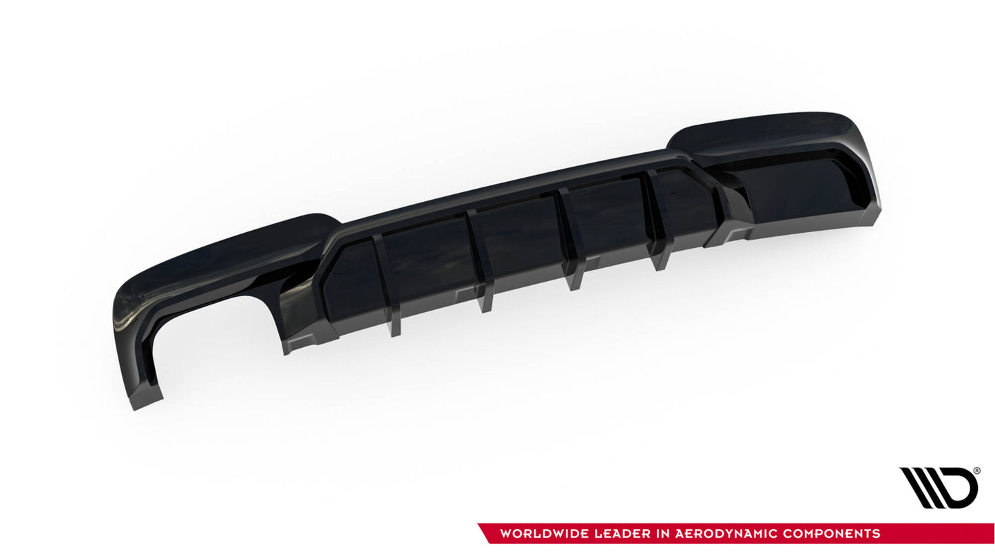 Maxton Diffusor Heck Ansatz V.2 für BMW 5er M-Paket F10 (Version mit einseitigem Doppelauspuff)