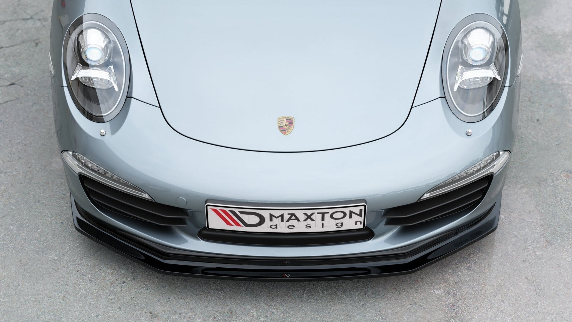 Maxton Front Ansatz V.1 für Porsche 911 Carrera 991 schwarz Hochglanz