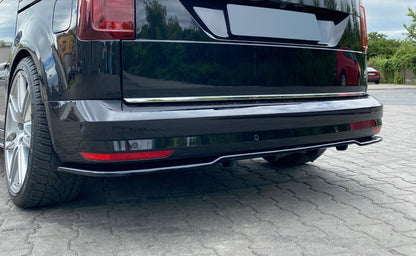 Maxton Mittlerer Diffusor Heck Ansatz DTM Look für Volkswagen Caddy Mk. 4 schwarz Hochglanz