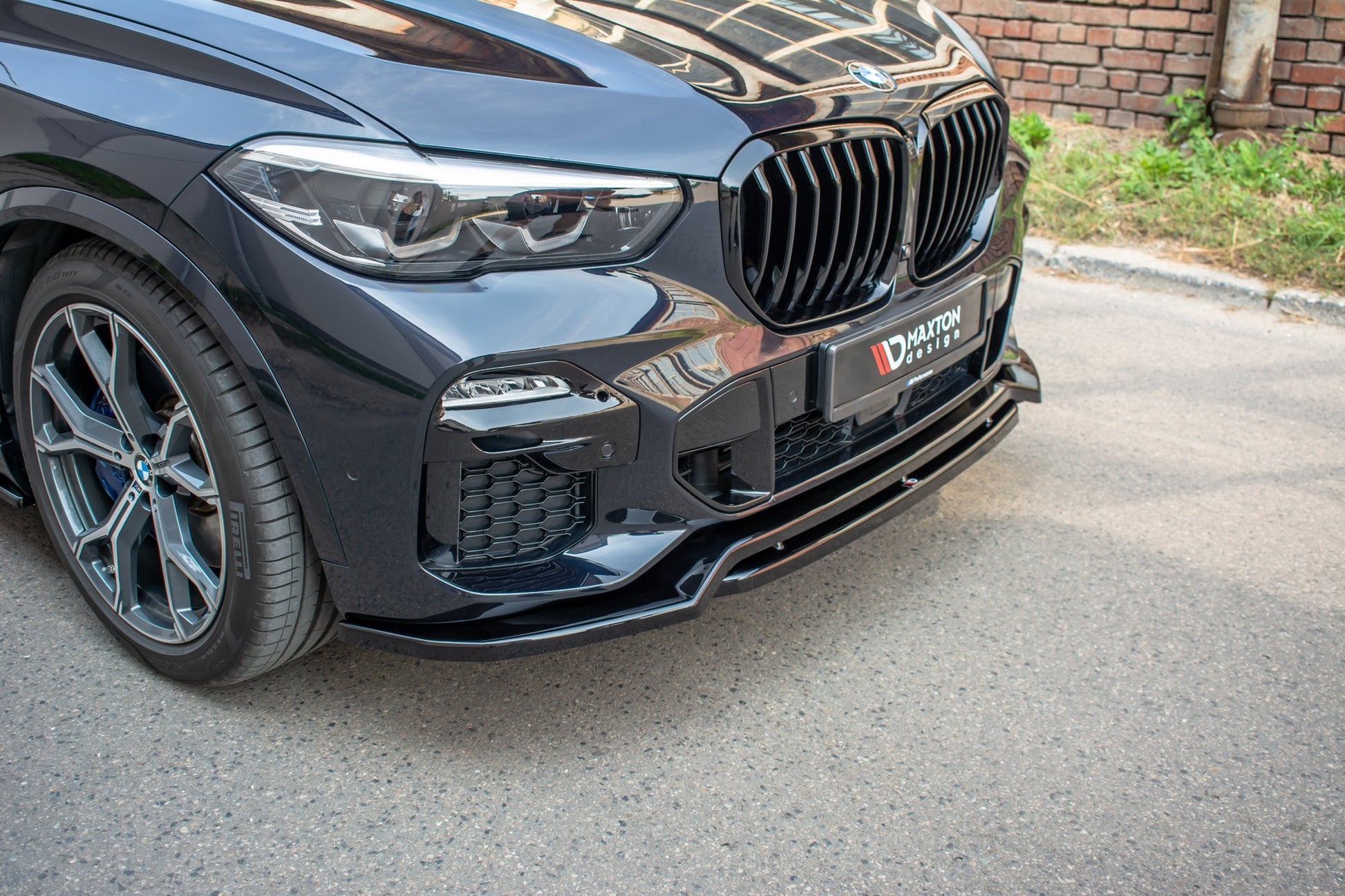 Maxton Front Ansatz für BMW X5 G05 M Paket schwarz matt