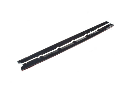 Maxton Seitenschweller Ansatz passend für V.2 SUBARU WRX STI schwarz Hochglanz