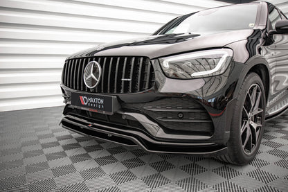 Maxton Front Ansatz für Mercedes-Benz GLC Coupe AMG-Line C253 Facelift schwarz Hochglanz