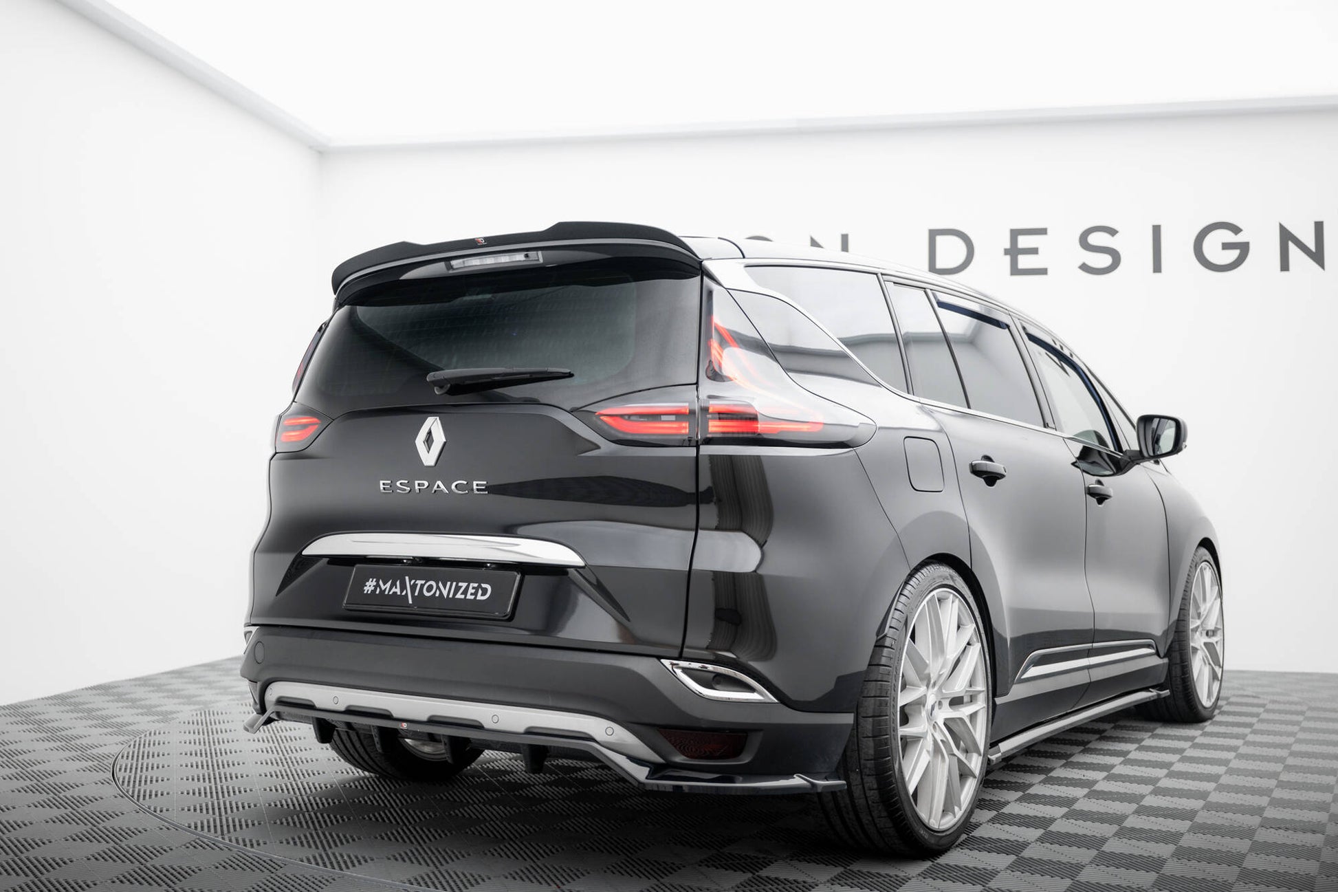 Maxton Spoiler CAP für Renault Espace Mk5 Facelift schwarz Hochglanz