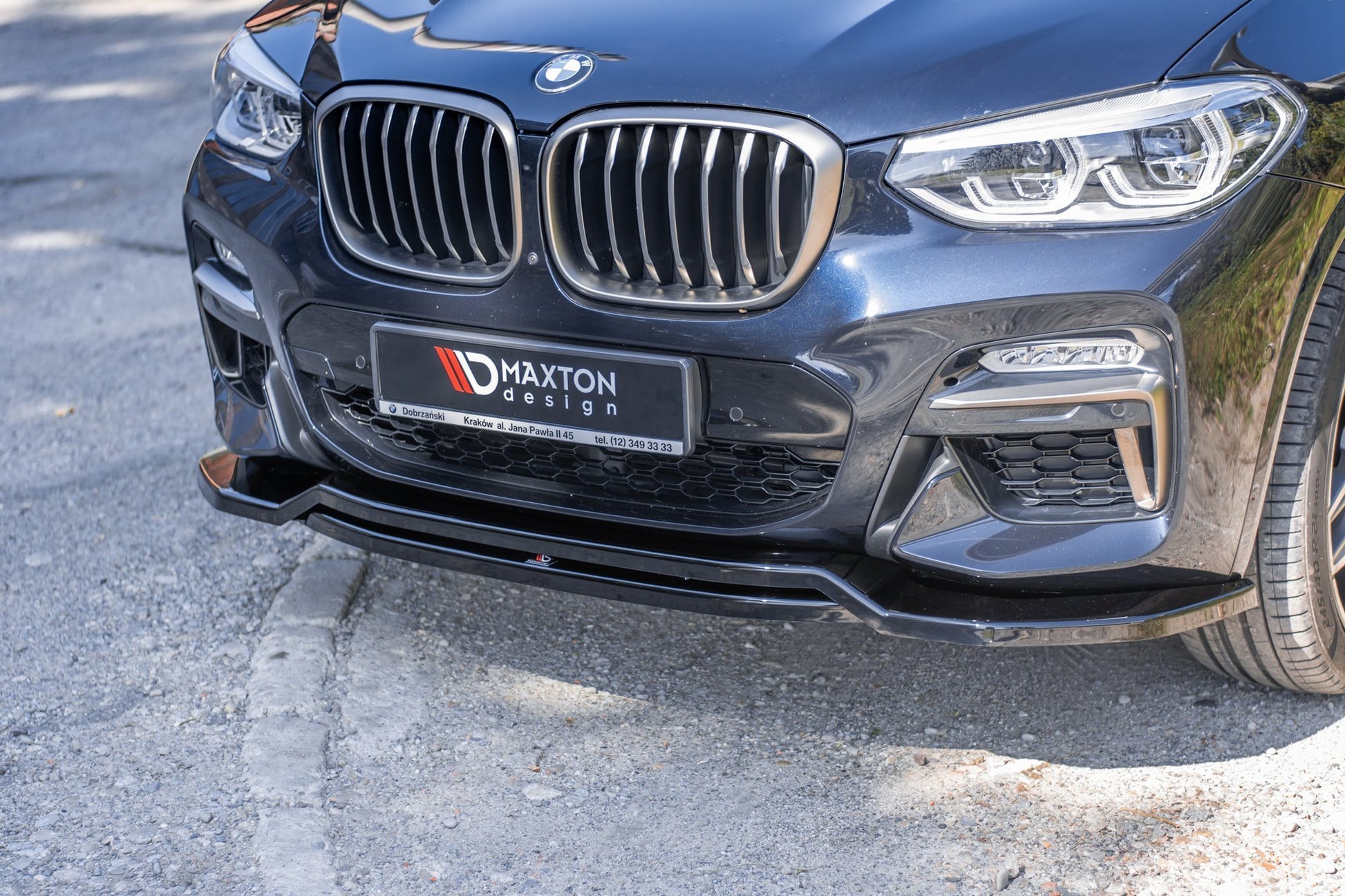 Maxton Front Ansatz für  BMW X4 M-Paket G02 schwarz matt