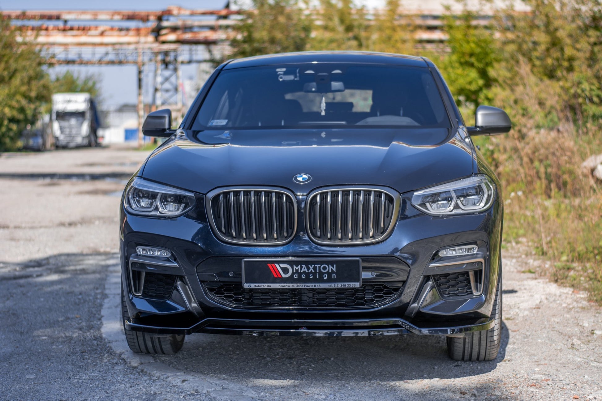 Maxton Front Ansatz für  BMW X4 M-Paket G02 schwarz matt