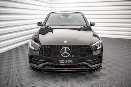 Maxton Front Ansatz für Mercedes-Benz GLC Coupe AMG-Line C253 Facelift schwarz Hochglanz