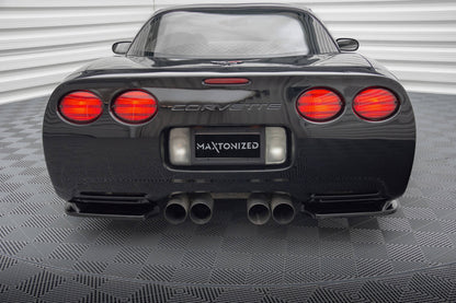 Maxton Heck Ansatz Flaps Diffusor für Chevrolet Corvette C5 schwarz Hochglanz