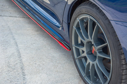 Maxton Seitenschweller Ansatz passend für V.2 SUBARU WRX STI schwarz Hochglanz