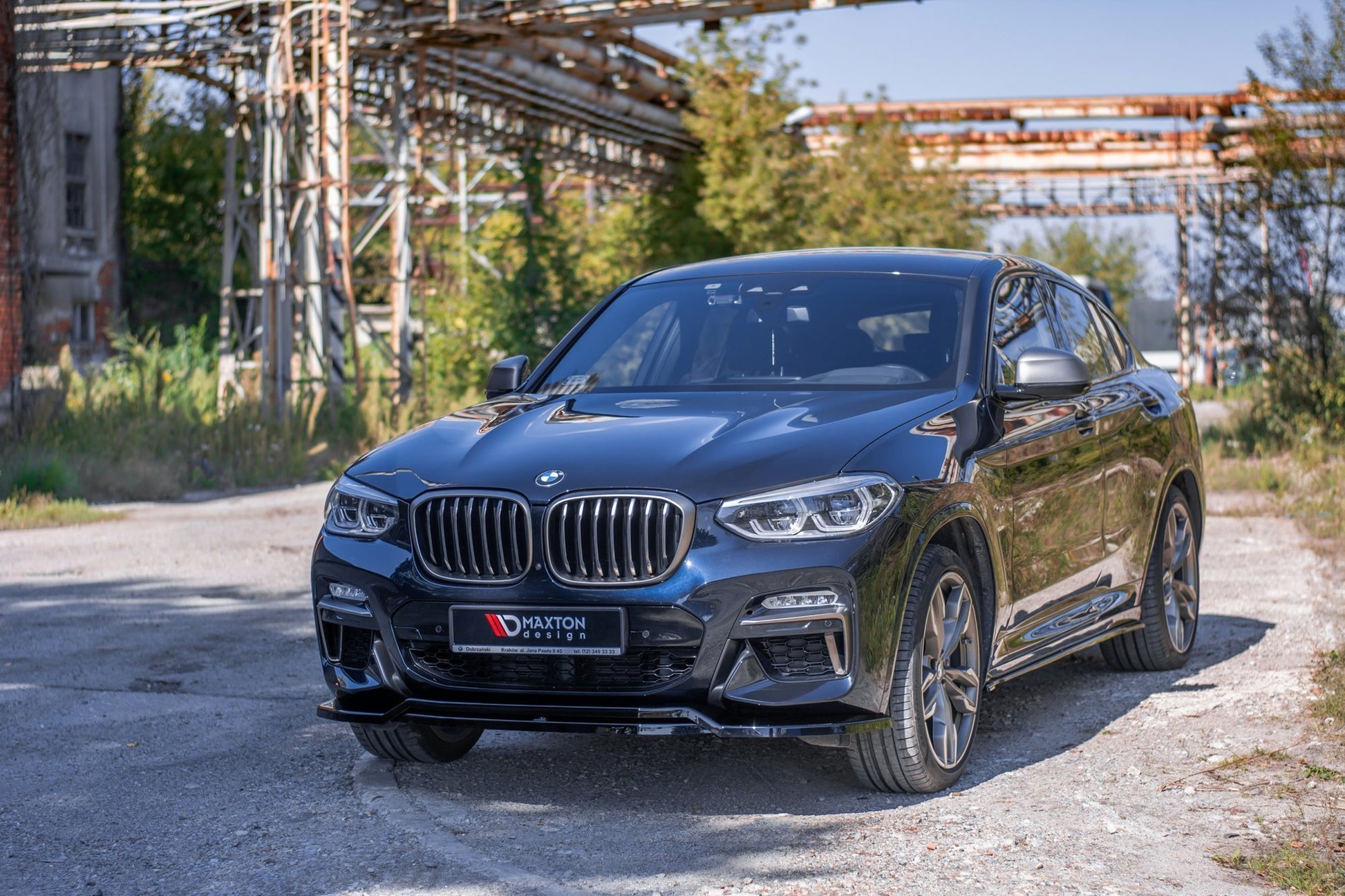 Maxton Front Ansatz für  BMW X4 M-Paket G02 schwarz matt