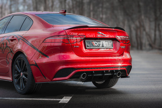 Maxton Diffusor Heck Ansatz für Jaguar XE R-Dynamic X760 Facelift schwarz Hochglanz