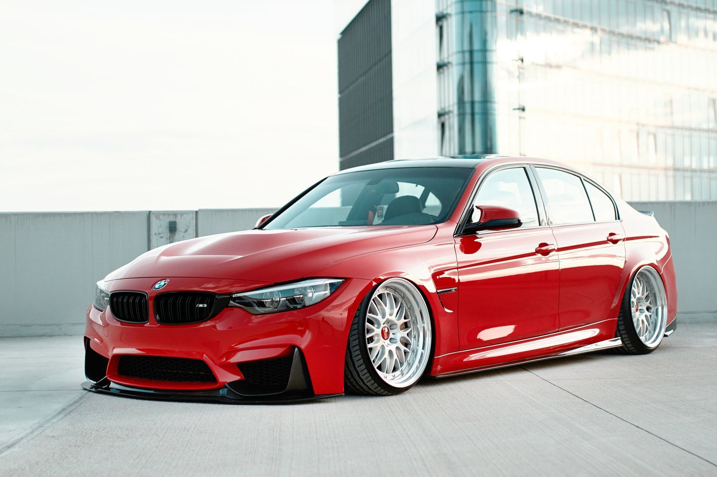 Maxton Front Ansatz für + Rahmen Fur Seitlich Lufteinlasse BMW M3 F80 schwarz matt