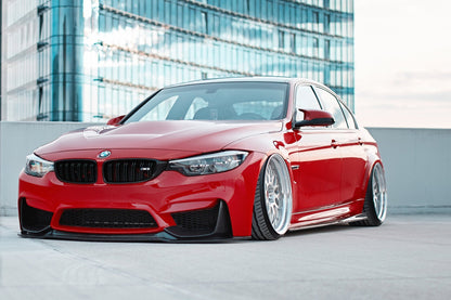 Maxton Front Ansatz für + Rahmen Fur Seitlich Lufteinlasse BMW M3 F80 schwarz matt