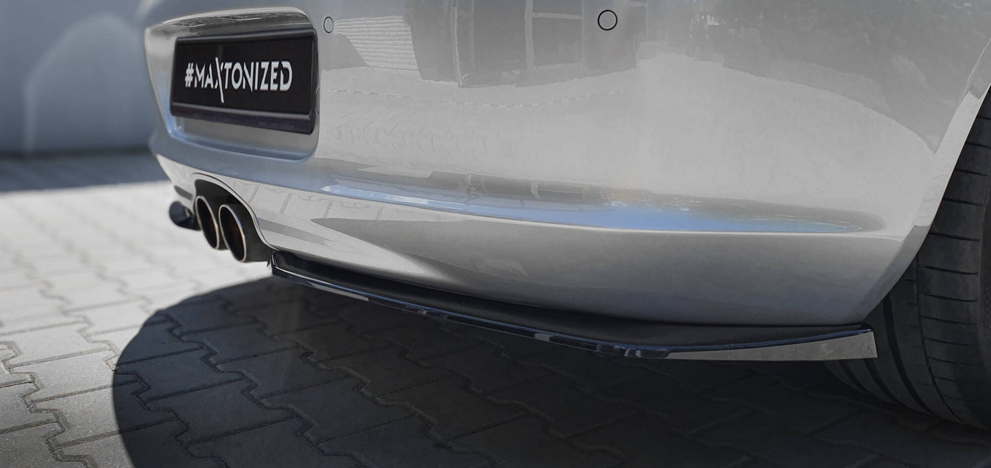 Maxton Heck Ansatz Flaps Diffusor für Porsche Boxster 987 schwarz Hochglanz