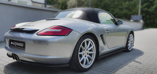 Maxton Spoiler CAP für Porsche Boxster 987 schwarz Hochglanz