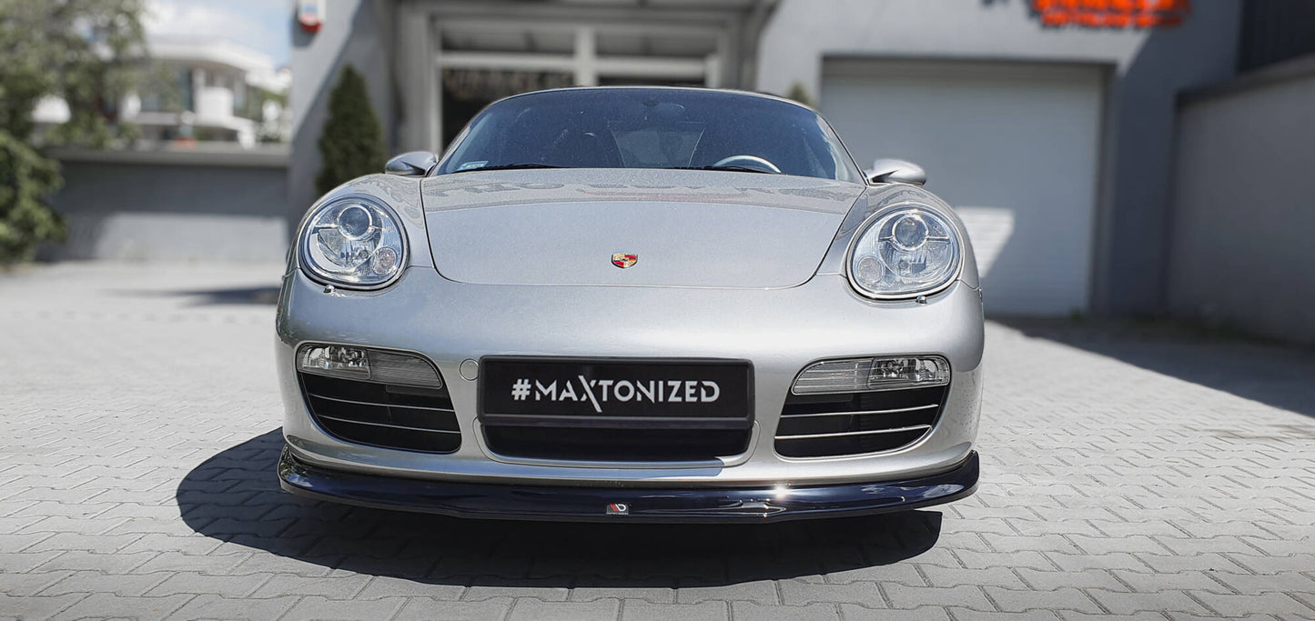 Maxton Front Ansatz für Porsche Boxster 987 schwarz Hochglanz