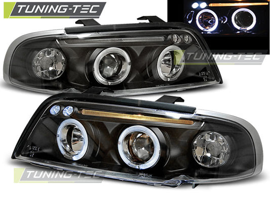 Tuning-Tec LED Angel Eyes Scheinwerfer für Audi A4 B5 94-98 schwarz
