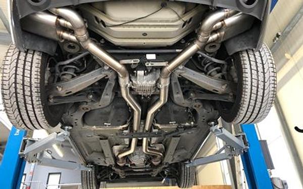 Grail Auspuffanlage Chevrolet Camaro Gen. 5 Schwarze Endrohre Cabrio