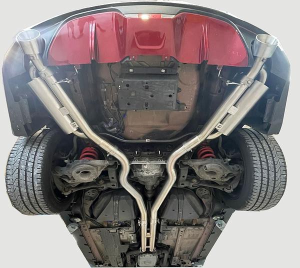 Grail Auspuffanlage Ford Mustang Gen. 6 VFL 2.3L Ecoboost (2-Rohr) Schwarze Endrohre US Coupé