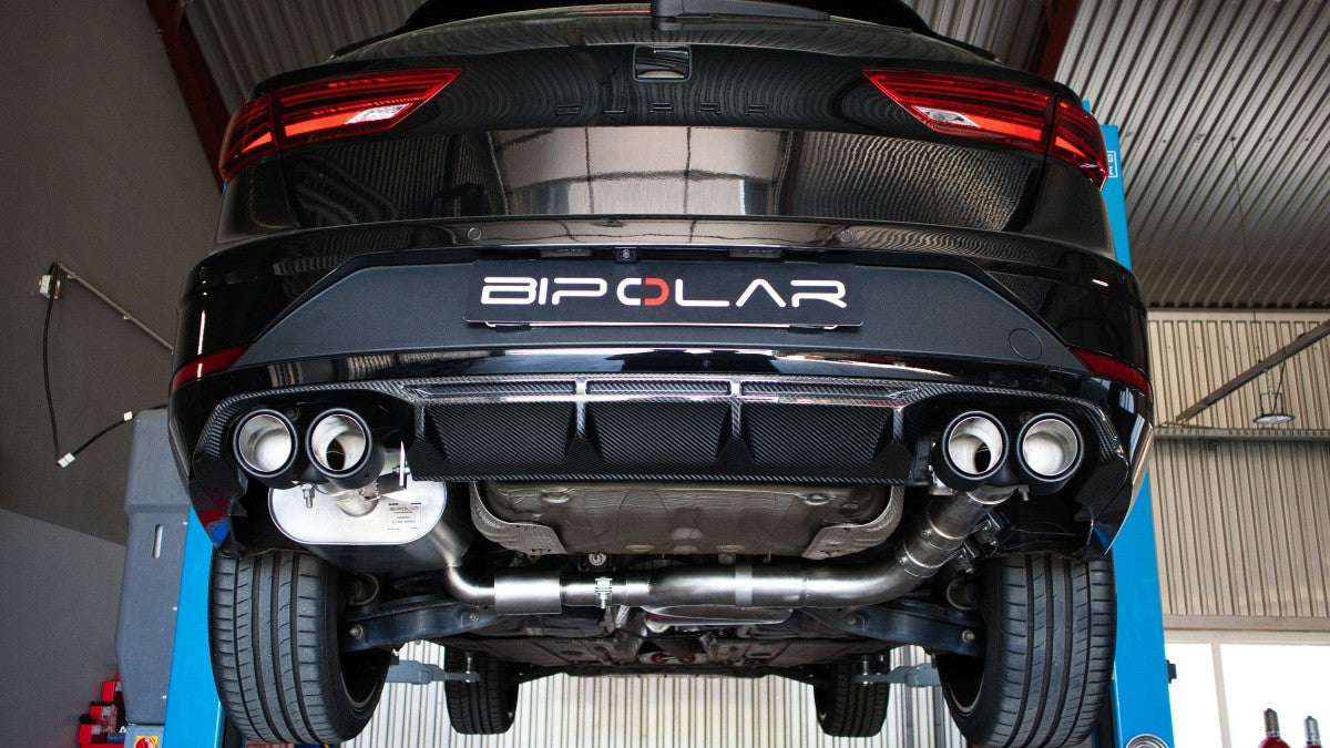 Grail Auspuffanlage Seat Leon Cupra R ST (DNUE) 3-Zoll ohne Endrohre an HJS