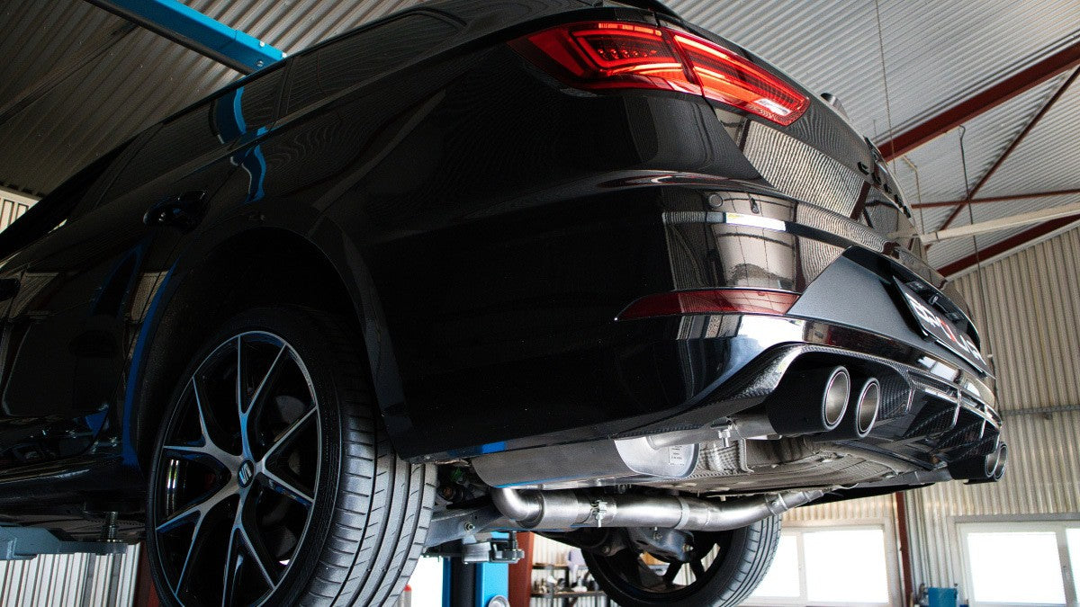 Grail Auspuffanlage Seat Leon Cupra R ST (DNUE) 3-Zoll ohne Endrohre an HJS