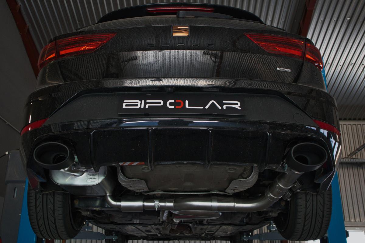 Grail Auspuffanlage Seat Leon Cupra ST 3-Zoll Oval Schwarz (170x107) Frontantrieb (FWD) CJXC an HJS