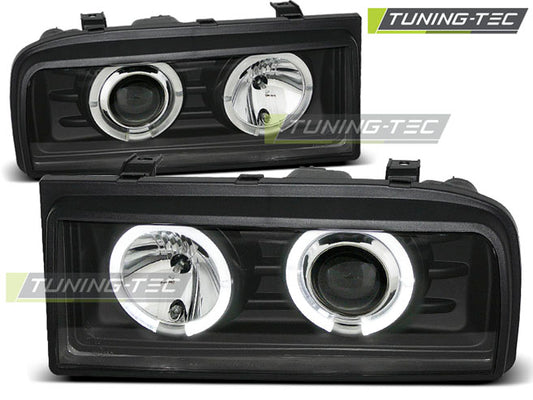 Tuning-Tec LED Angel Eyes Scheinwerfer für VW Corrado 88-95 schwarz
