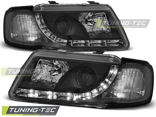 Tuning-Tec LED Tagfahrlicht Scheinwerfer für Audi A3 8L 96-00 schwarz