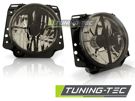 Tuning-Tec Klarglas Scheinwerfer mit Fadenkreuz für VW Golf II (2) 83-91 rauch