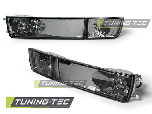 Tuning-Tec Klarglas Frontblinker / Nebelscheinwerfer-Dummy für VW Golf 3 91-97 / Vento 92-98 rauch