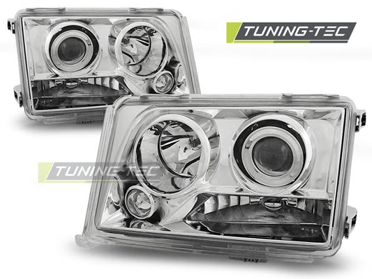Tuning-Tec Klarglas Scheinwerfer für Mercedes Benz E-Klasse W124 85-93 chrom