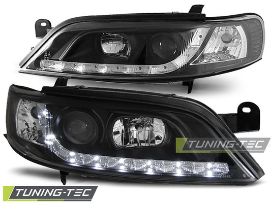 Tuning-Tec LED Tagfahrlicht Scheinwerfer für Opel Vectra B 95-98 schwarz