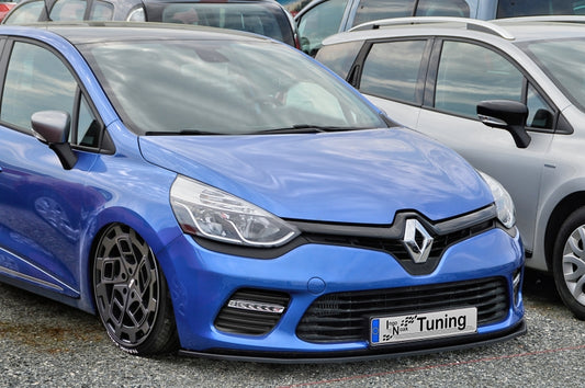 CUP Frontspoilerlippe ABS Renault Clio 4, GT + GT-Line Schwarz Glanz