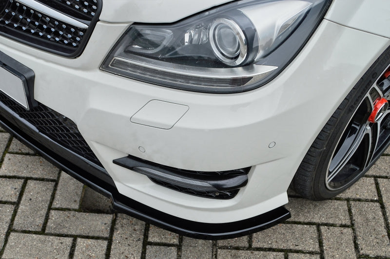 CUP Frontspoilerlippe Mercedes Benz C-Klasse W204/ S204/ C204 AMG-Line Schwarz Glanz